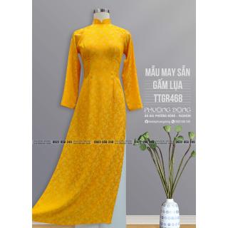 Áo Dài Truyền Thống Gấm Lụa TTGRN468